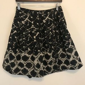 Thakoon Shibori Print Button Front A-Line Skirt